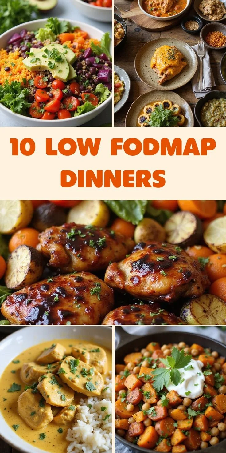 Low FODMAP dinner recipes for digestive health and easy meal planning.