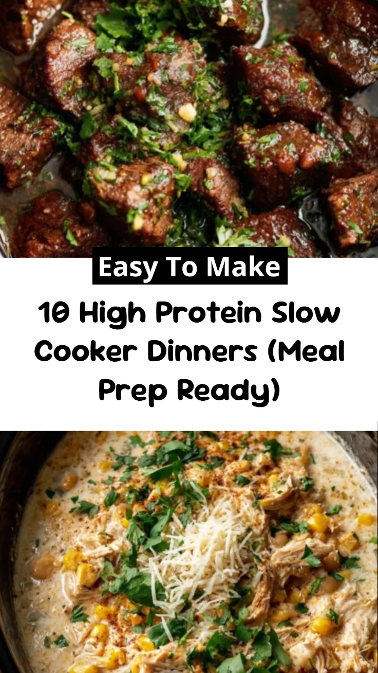 10 High Protein Slow Cooker Dinners (Meal Prep Ready)