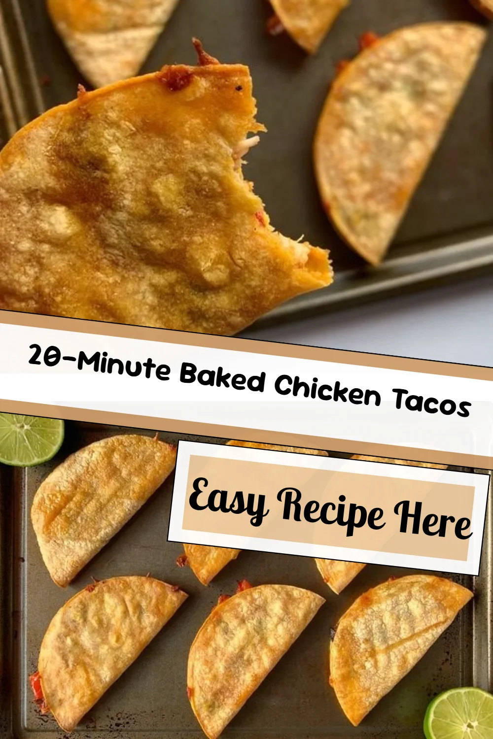 20-Minute Baked Chicken Tacos