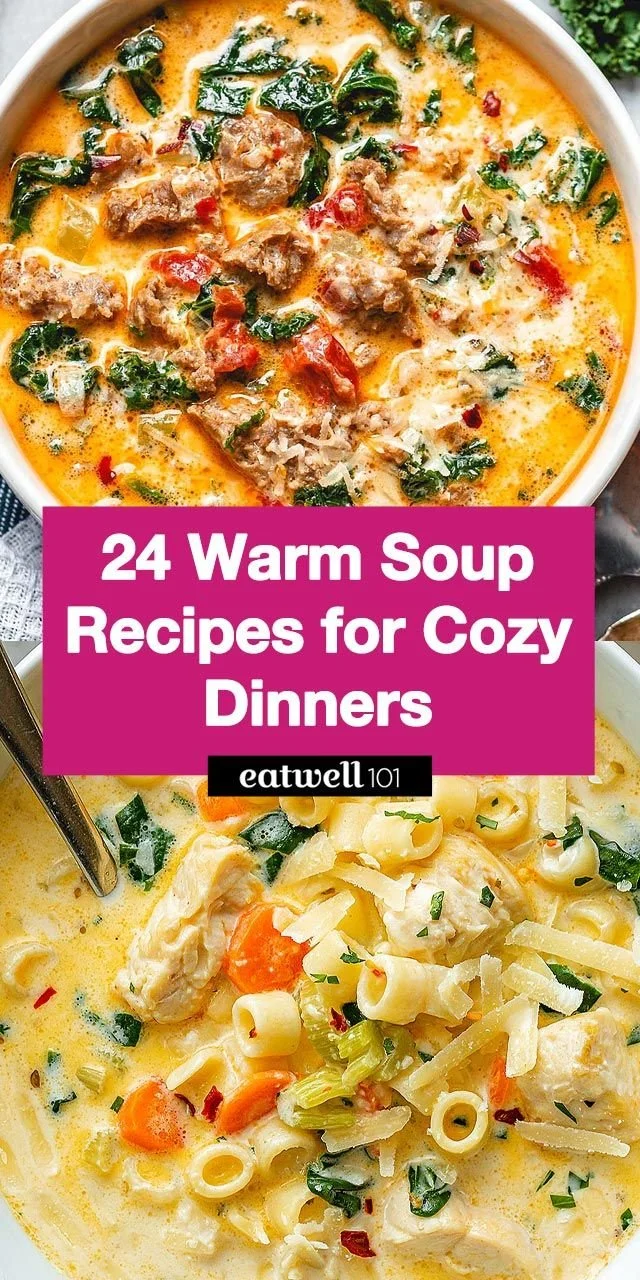 A variety of cozy soup recipes for delightful dinners.