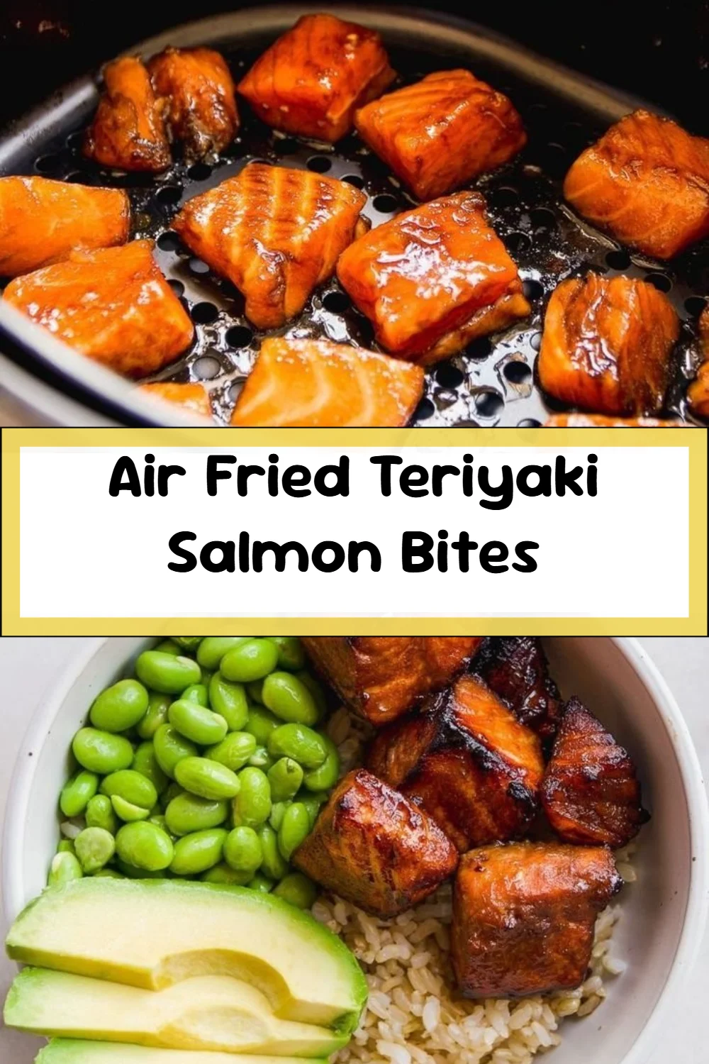 Air Fried Teriyaki Salmon Bites