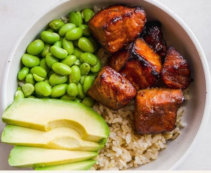 Air Fried Teriyaki Salmon Bites