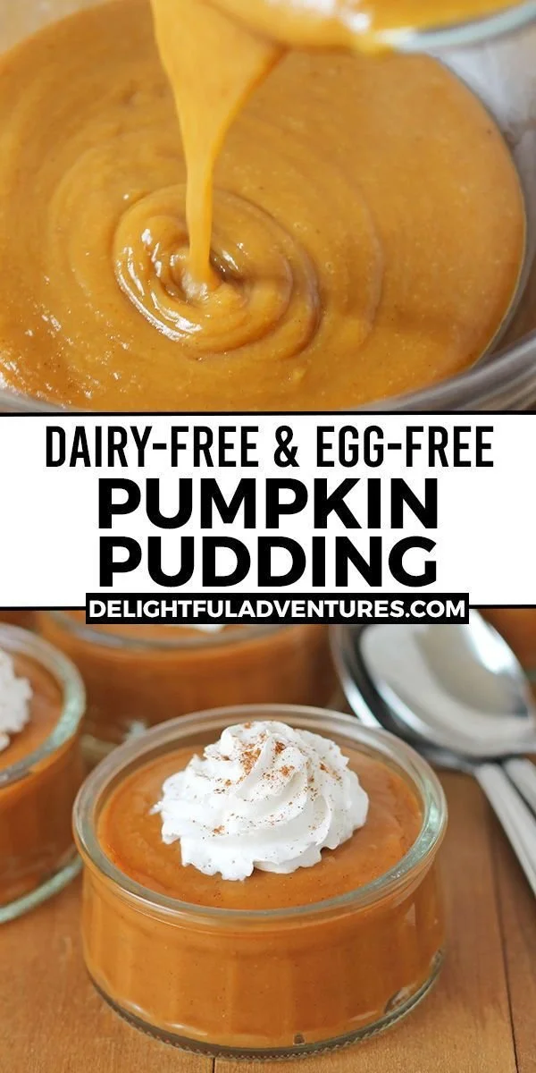 Delicious creamy vegan pumpkin pudding served in a bowl with a sprinkle of nutmeg