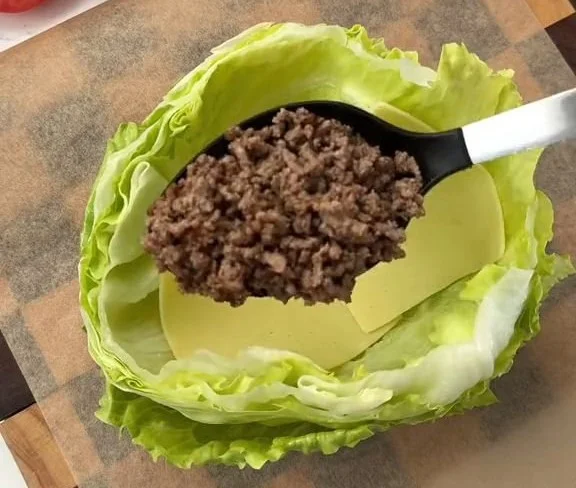 High Protein Big Mac Salad with fresh ingredients and toppings