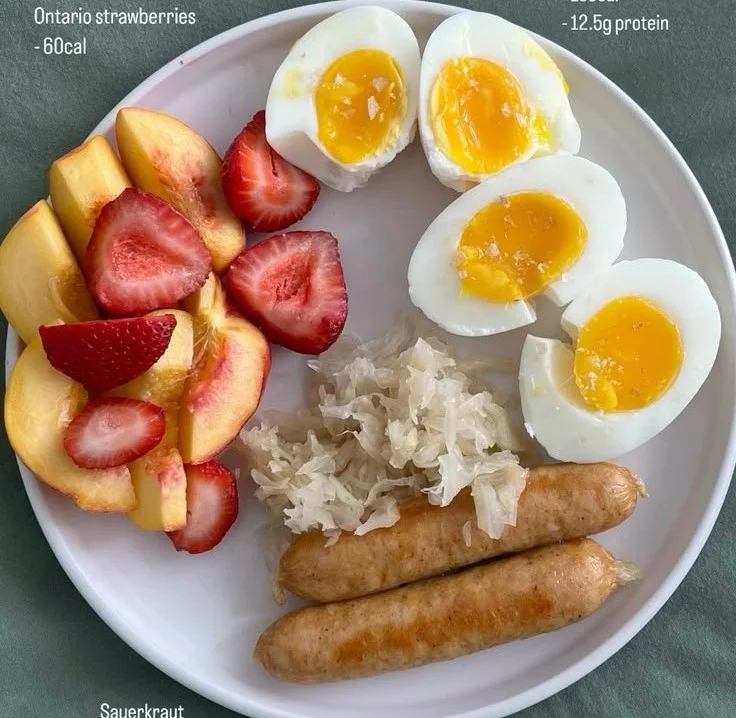 High Protein Chicken Breakfast Sausage and Eggs