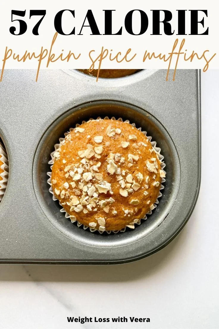 Delicious low calorie pumpkin muffins fresh out of the oven