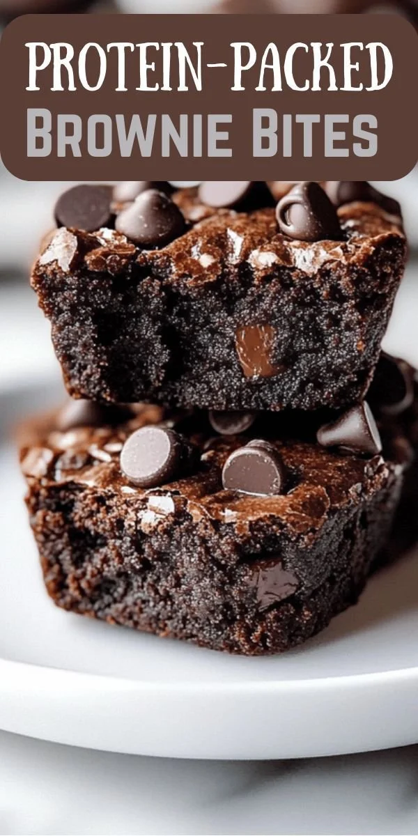 Protein-packed brownie bites, a delicious and healthy snack option.