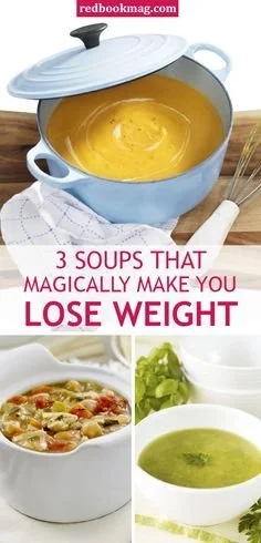Low-fat and no calorie soup recipes for weight loss featured in Redbook