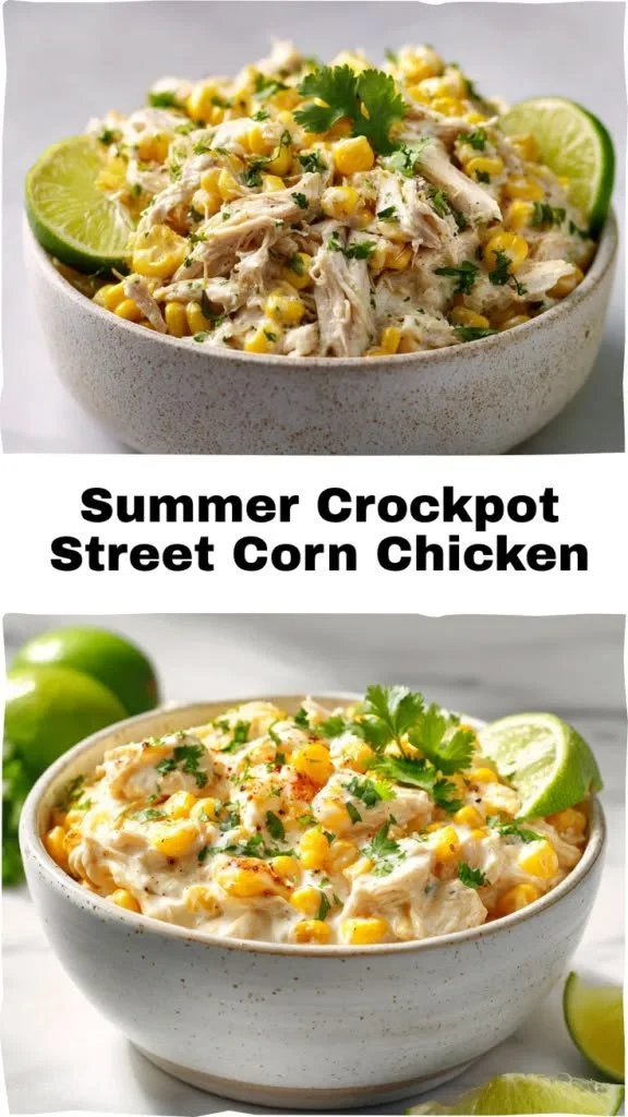 Delicious crockpot street corn chicken recipe for summer dinners