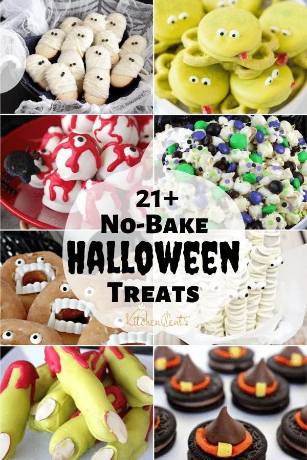 Assorted no-bake Halloween treats for a festive celebration