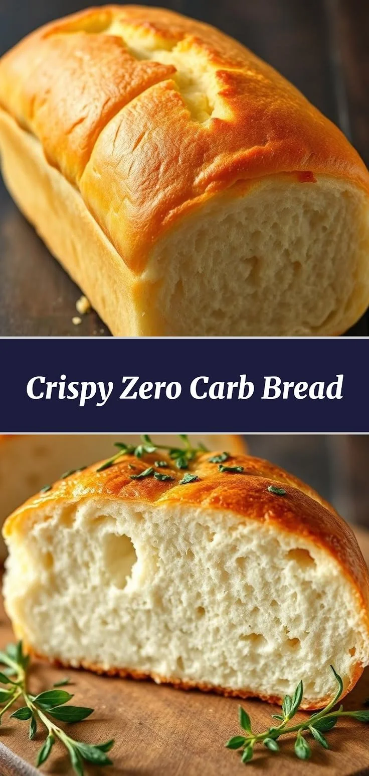 Sliced easy zero carb yogurt bread with crispy crust on a wooden board.