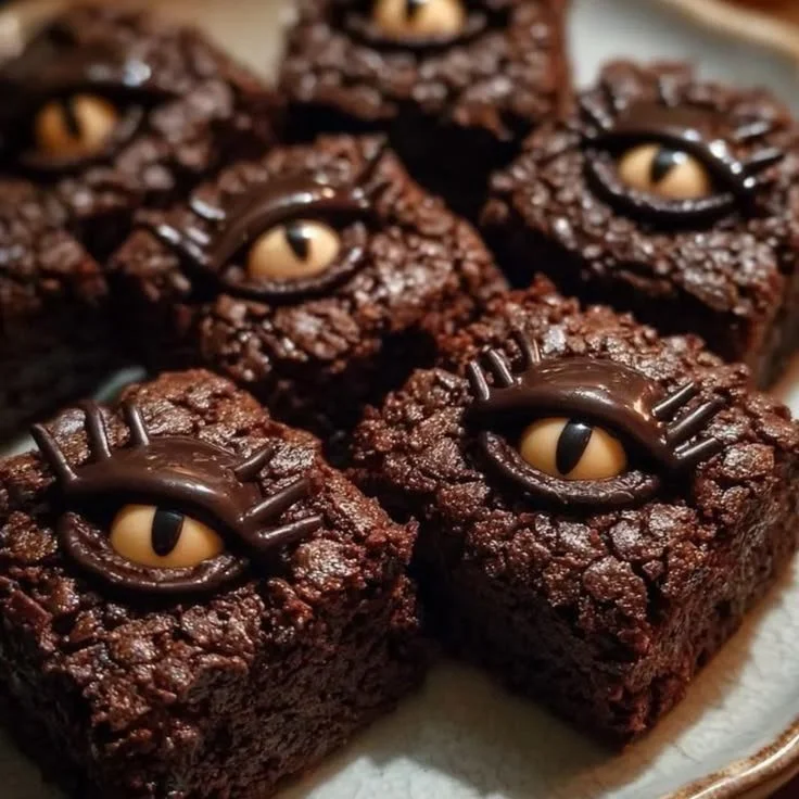 Delicious Halloween brownies featuring rich midnight velvet cocoa