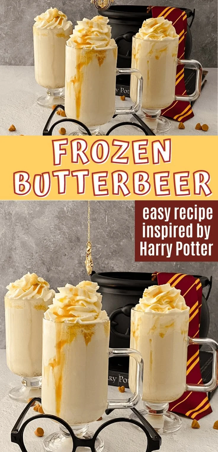 Delicious Frozen Butterbeer inspired by Harry Potter recipe