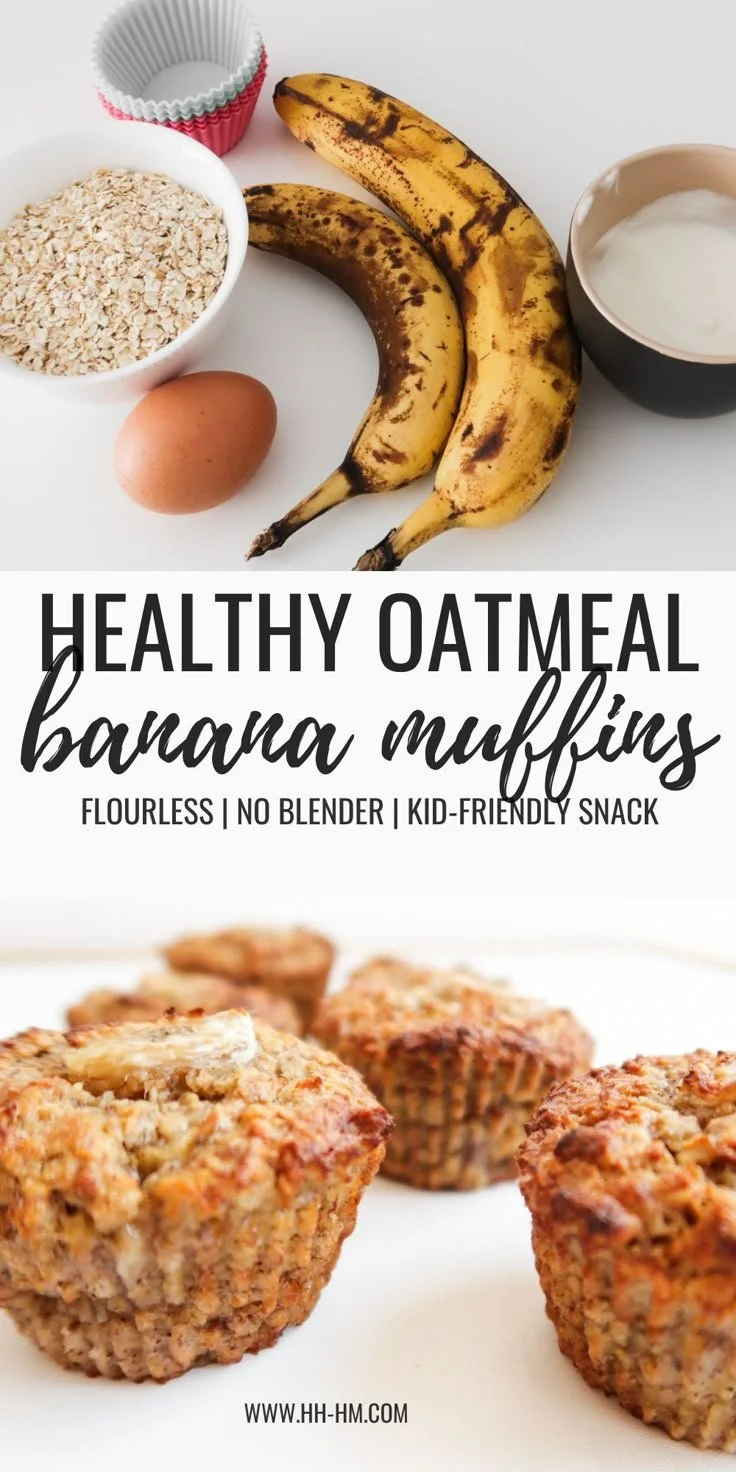 Healthy banana oatmeal muffins fresh out of the oven, perfect for breakfast.