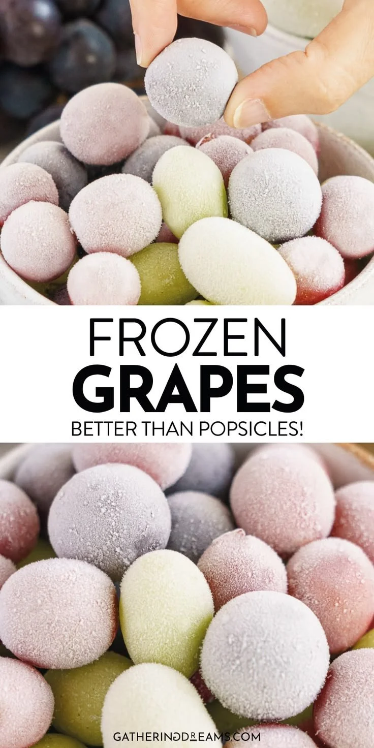 Homemade healthy grape popsicles served in a bowl