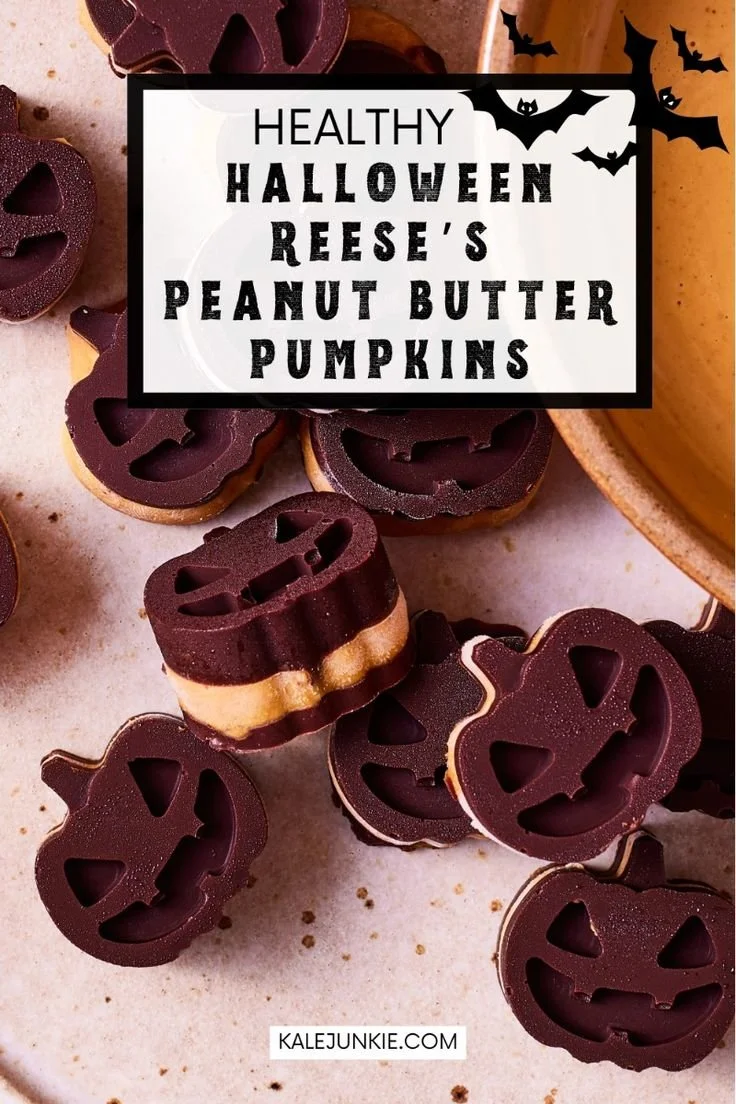Healthy Reese's Peanut Butter Pumpkins for Halloween treats