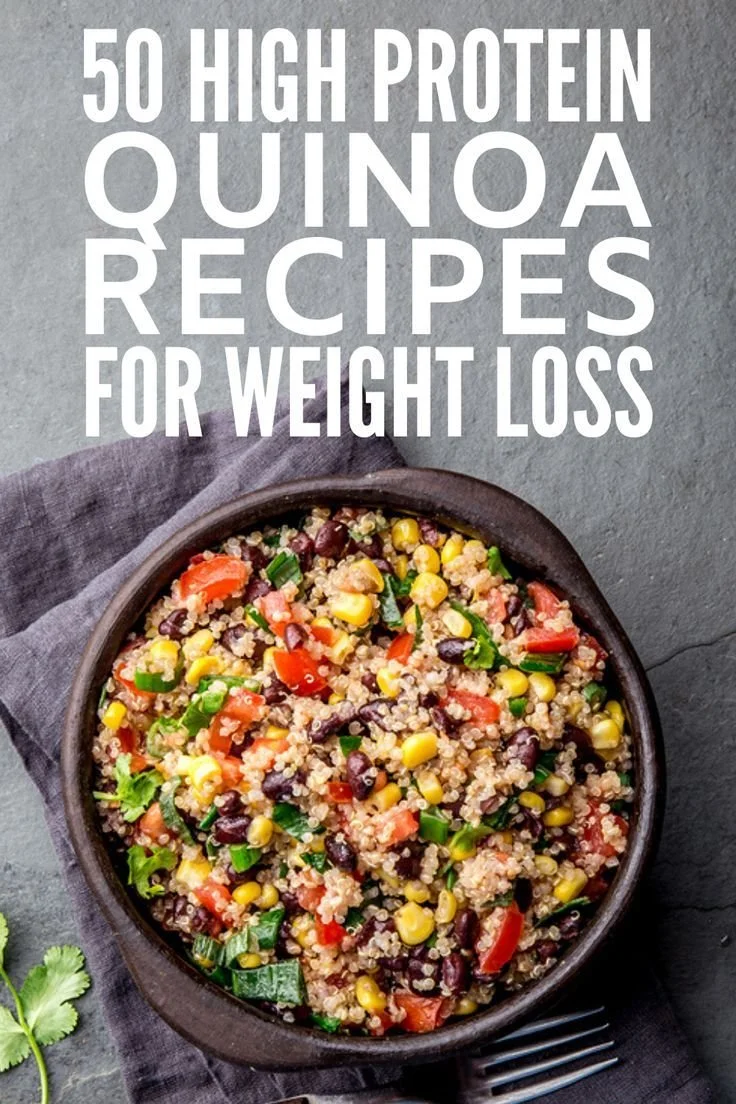 A variety of colorful quinoa recipes for healthy meals and snacks.